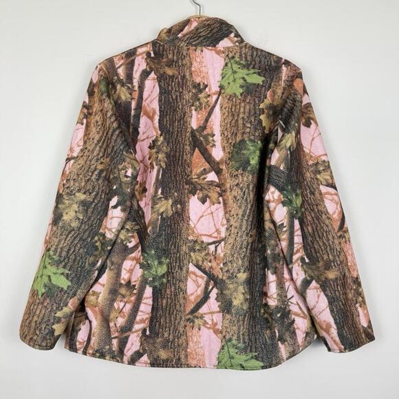Vintage Aqua Stop Pink Camo Reversible Jacket Women’s Medium Hunting Outdoor Y2K - Picture 5 of 12